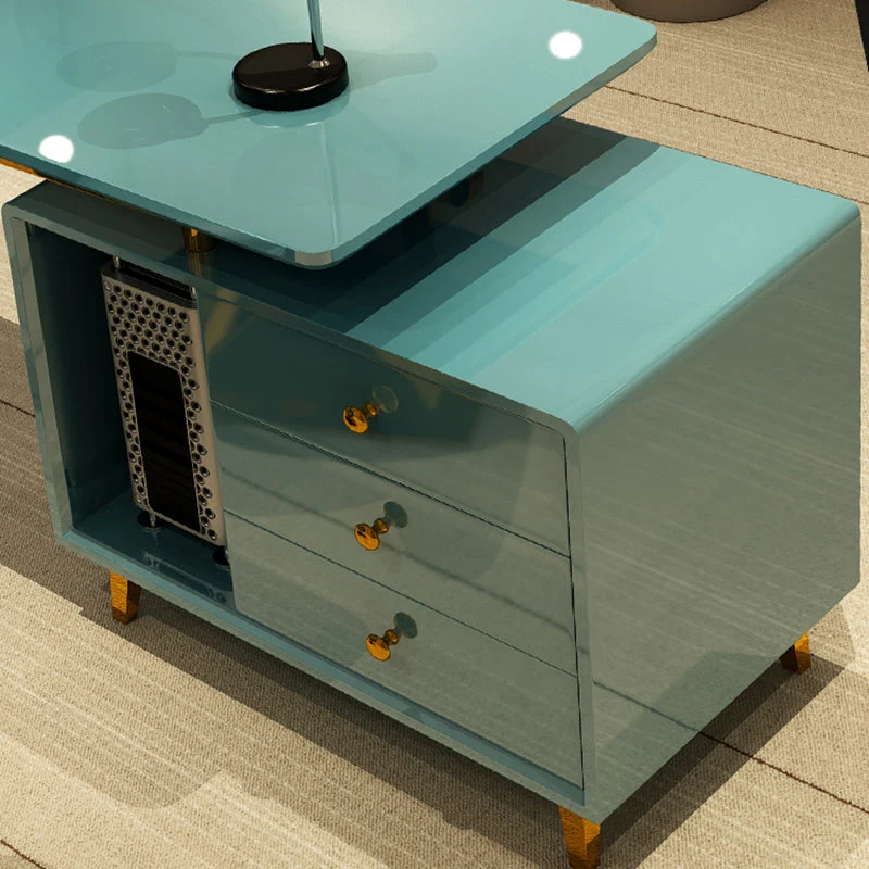 Bureau d'ordinateur de 23,6 po de large avec 3 tiroirs de rangement en bois artificiel Clearhalo