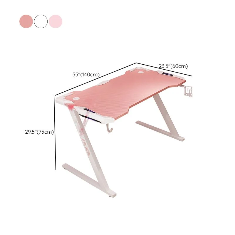 Bureau d'ordinateur avec gestion des câbles, bureau de jeu pour dortoir contemporain Clearhalo