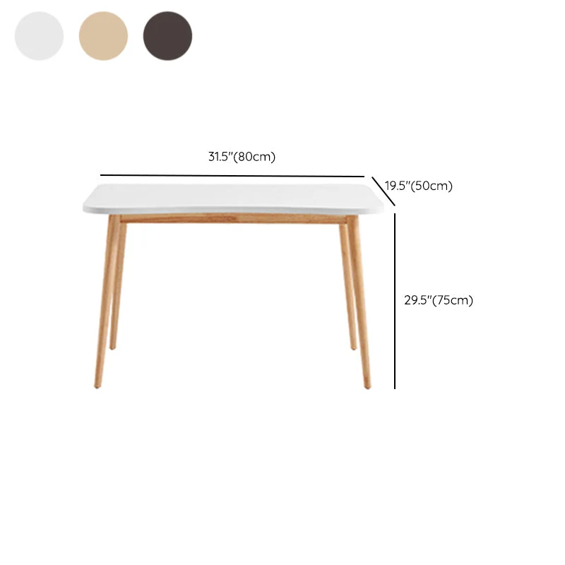 Bureau d'ordinateur avec pieds en bois massif, Base Parsons de Style moderne, bureau d'écriture Clearhalo