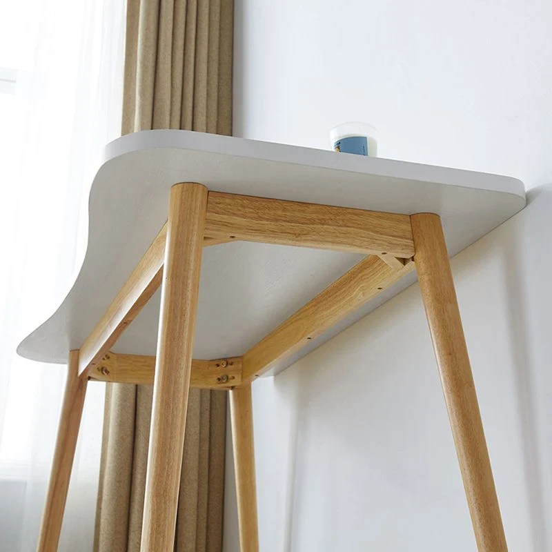 Bureau d'ordinateur avec pieds en bois massif, Base Parsons de Style moderne, bureau d'écriture Clearhalo
