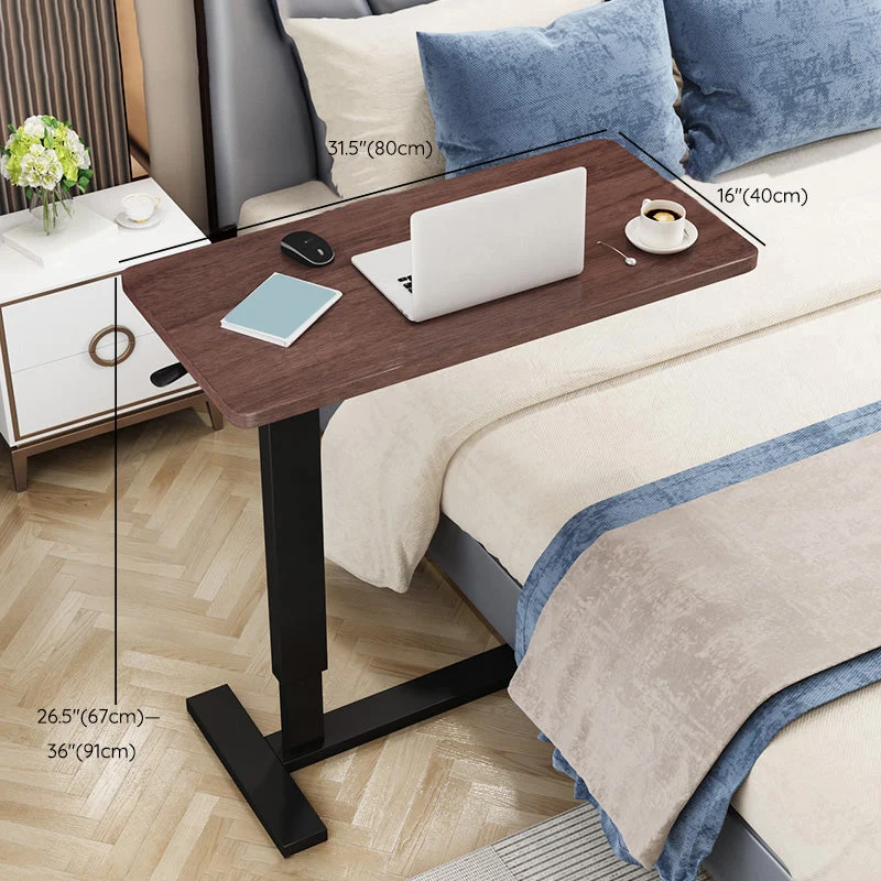 Bureau d'ordinateur avec socle sur pied de style contemporain, bureau d'écriture à hauteur réglable Clearhalo