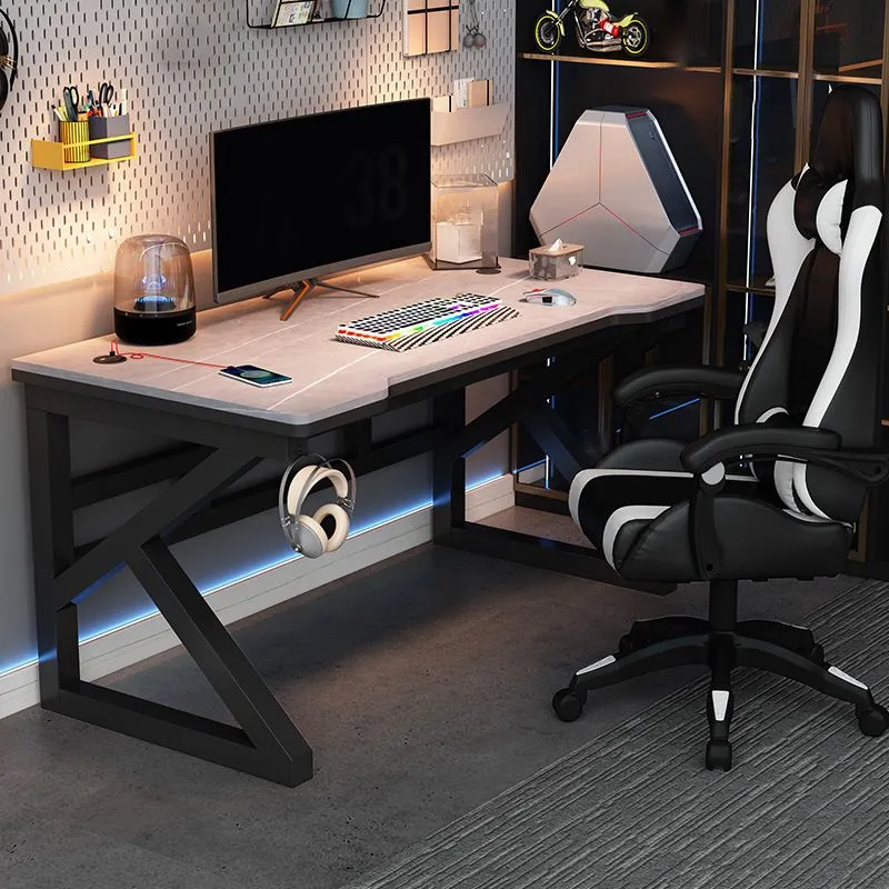Bureau d'ordinateur de base de traîneau en pierre de bureau de jeu industriel, 23,62" de large Clearhalo