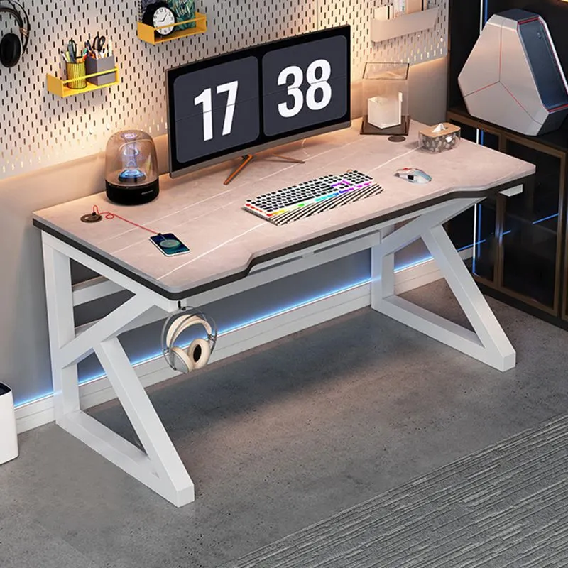 Bureau d'ordinateur de base de traîneau en pierre de bureau de jeu industriel, 23,62" de large Clearhalo