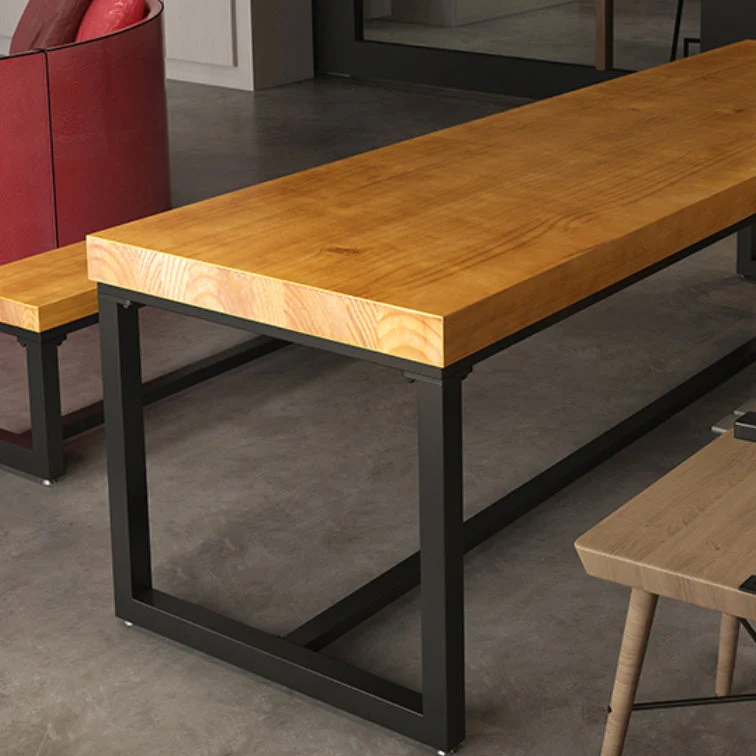 Bureau d'ordinateur en bois industriel, bureau rectangulaire naturel Clearhalo
