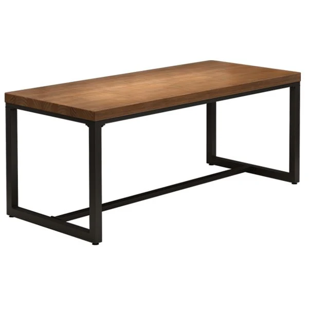 Bureau d'ordinateur en bois industriel, bureau rectangulaire naturel Clearhalo