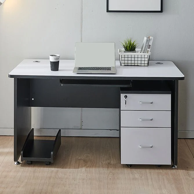 Bureau d'ordinateur en bois manufacturé de bureau de bureau contemporain de 29,25 pouces H Clearhalo