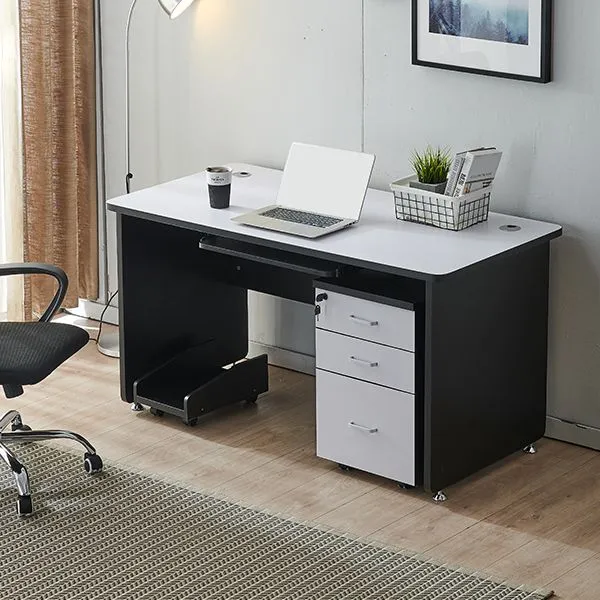 Bureau d'ordinateur en bois manufacturé de bureau de bureau contemporain de 29,25 pouces H Clearhalo