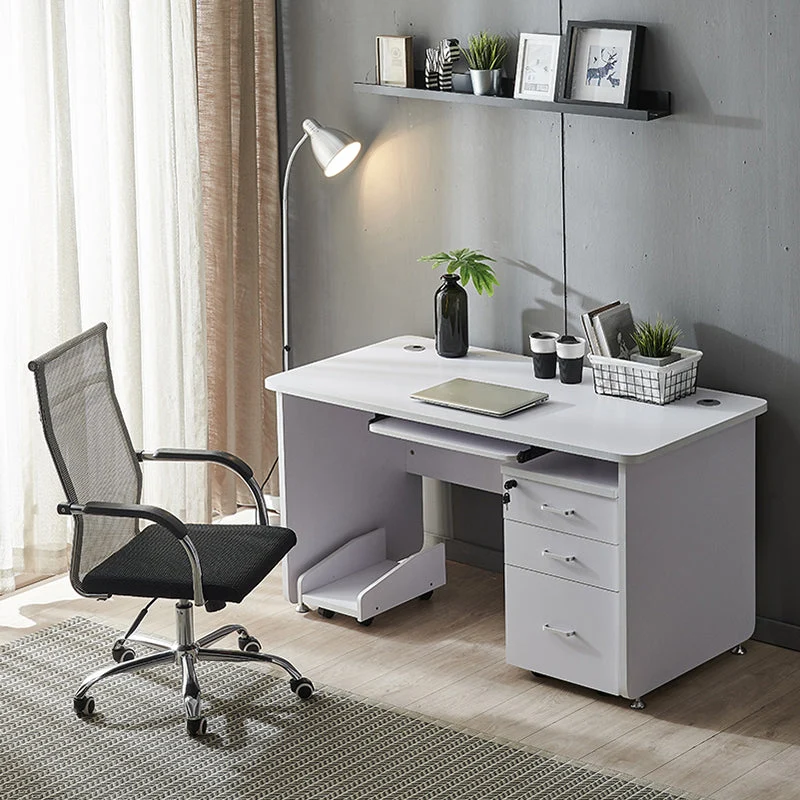 Bureau d'ordinateur en bois manufacturé de bureau de bureau contemporain de 29,25 pouces H Clearhalo