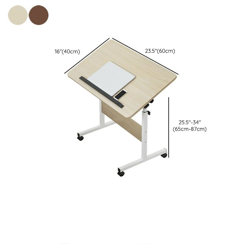 Bureau d'ordinateur en bois moderne, bureau rectangulaire réglable Clearhalo