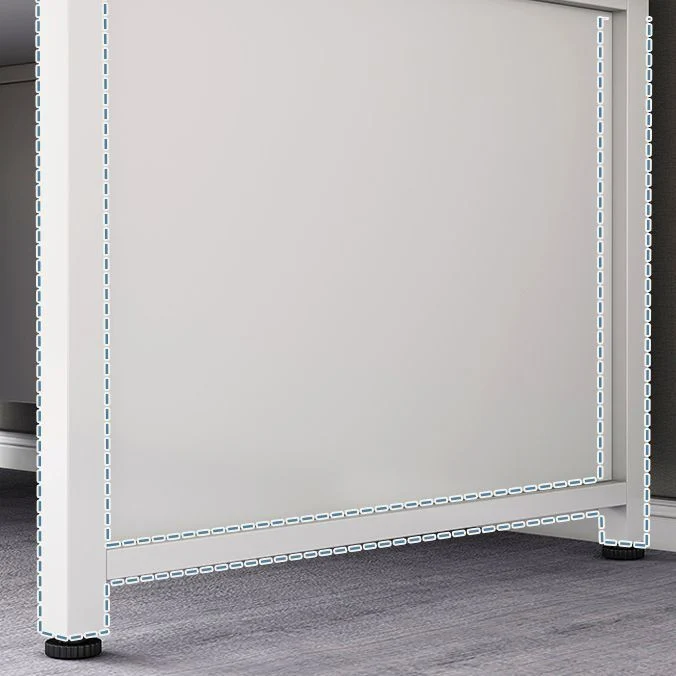 Bureau d'ordinateur en bois moderne, gestion des câbles, bureau rectangulaire Clearhalo