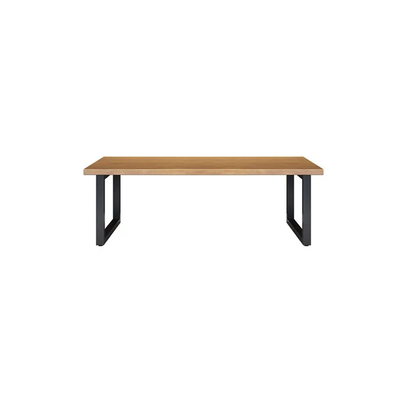 Bureau d'ordinateur en bois de Style moderne, bureau de travail de forme rectangulaire avec 2 pieds pour la maison Clearhalo