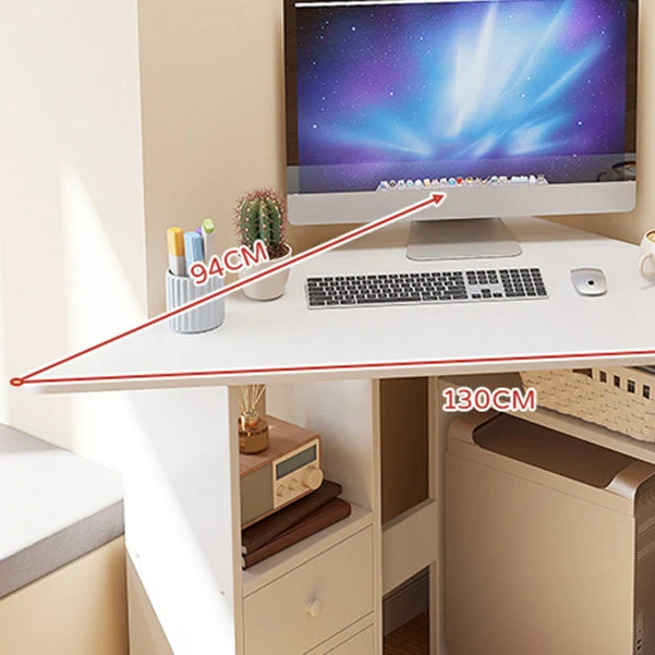 Bureau d'ordinateur contemporain de 28,86 pouces de hauteur, bureau d'angle en bois manufacturé Clearhalo