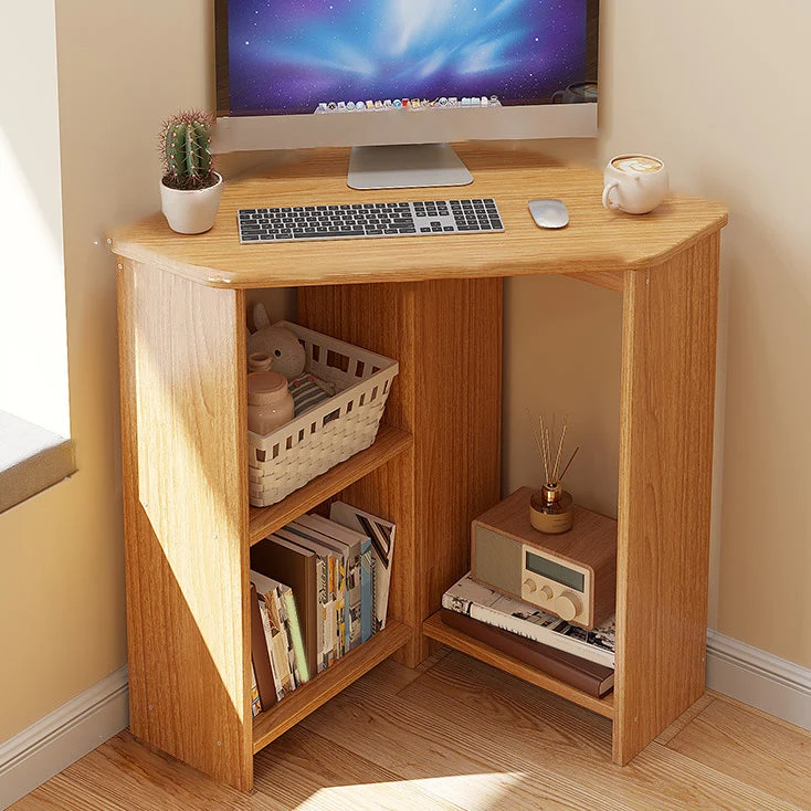 Bureau d'ordinateur contemporain de 28,86 pouces de hauteur, bureau d'angle en bois manufacturé Clearhalo