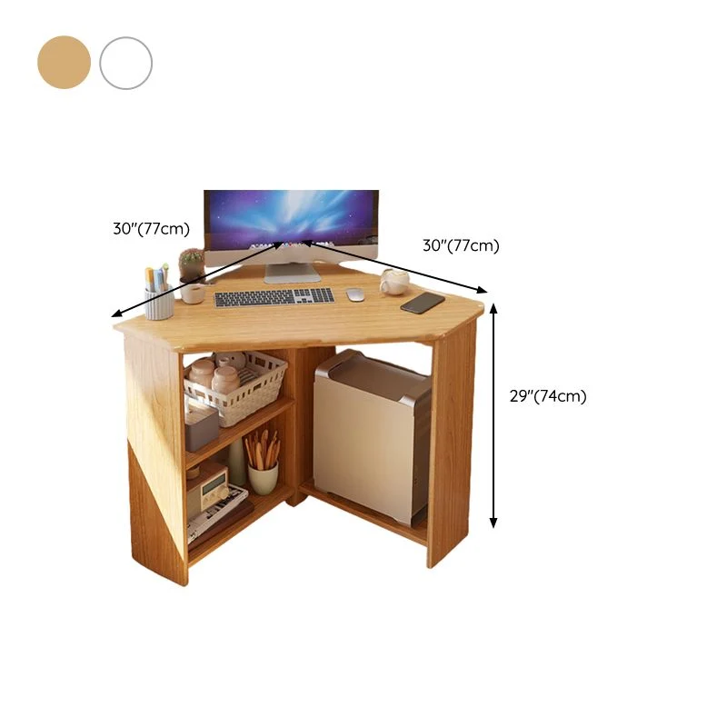 Bureau d'ordinateur contemporain de 28,86 pouces de hauteur, bureau d'angle en bois manufacturé Clearhalo