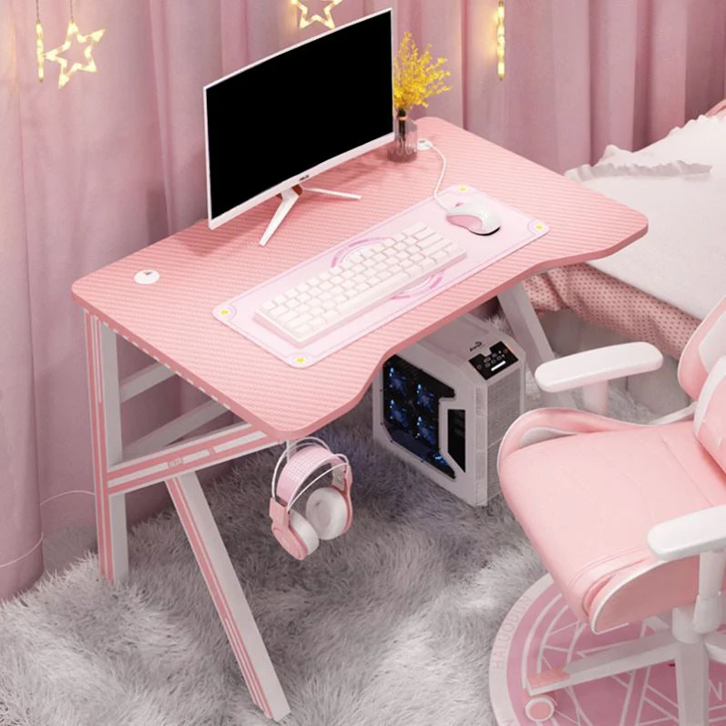 Bureau d'ordinateur contemporain avec gestion des câbles, bureau de jeu pour dortoir Clearhalo