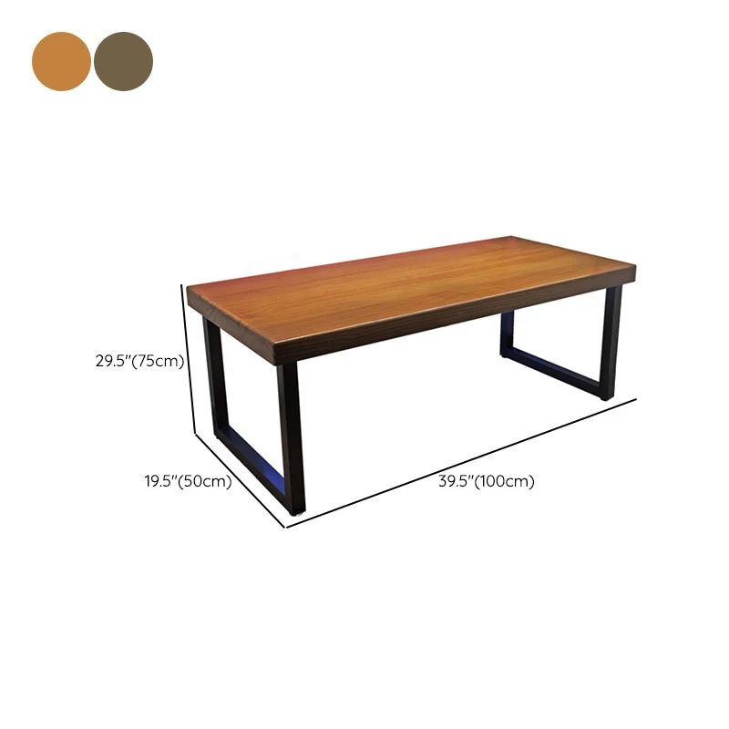Bureau d'ordinateur contemporain en bois massif, base traîneau, bureau de jeu de 29,53 po de hauteur Clearhalo