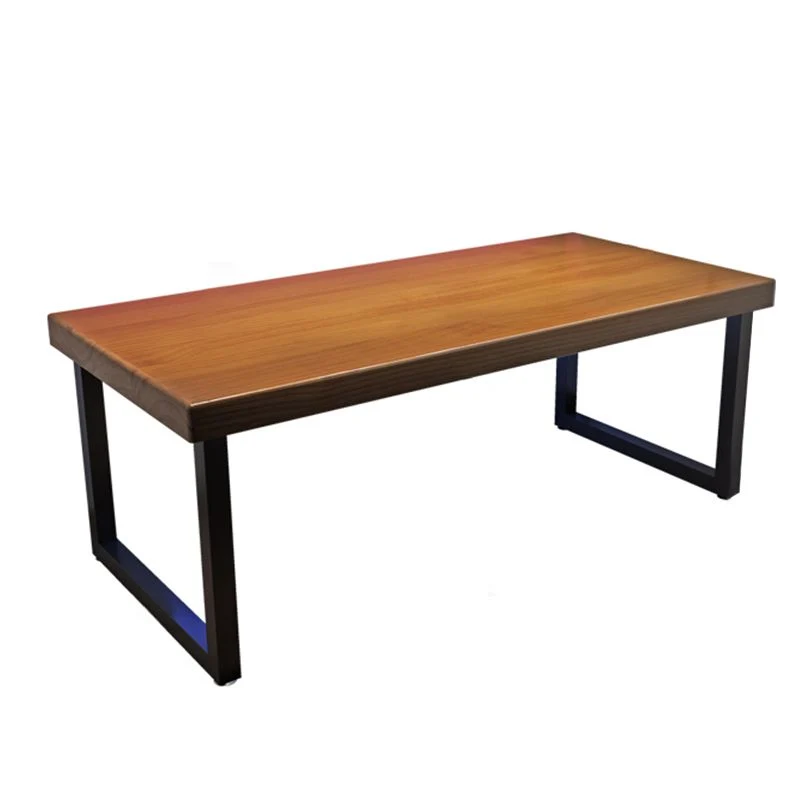 Bureau d'ordinateur contemporain en bois massif, base traîneau, bureau de jeu de 29,53 po de hauteur Clearhalo
