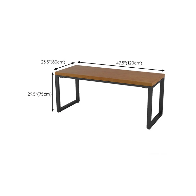 Bureau d'ordinateur contemporain en bois de pin avec pieds Clearhalo