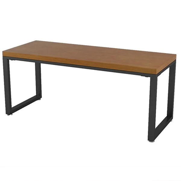 Bureau d'ordinateur contemporain en bois de pin avec pieds Clearhalo