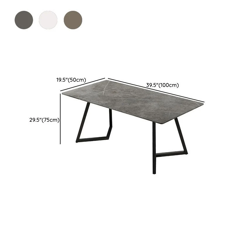 Bureau d'ordinateur contemporain rectangulaire au fini antique Clearhalo