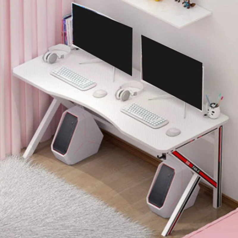 Bureau d'ordinateur en forme de K en bois manufacturé Glam Home Gaming Desk Clearhalo