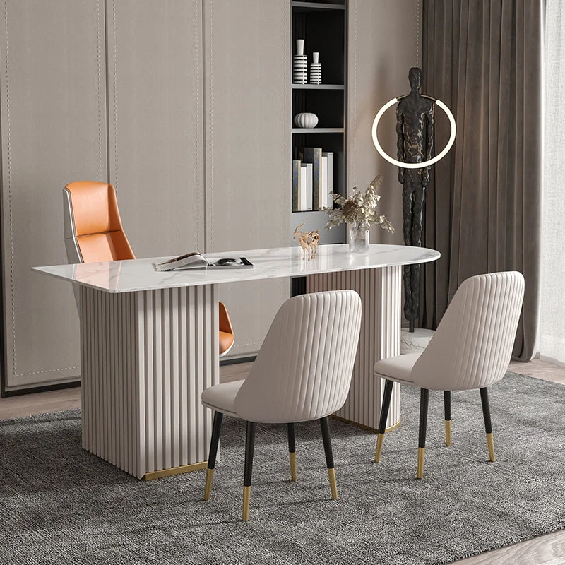 Bureau d'ordinateur Glam, finition antique, avec tiroirs, 29,5 po de hauteur Clearhalo