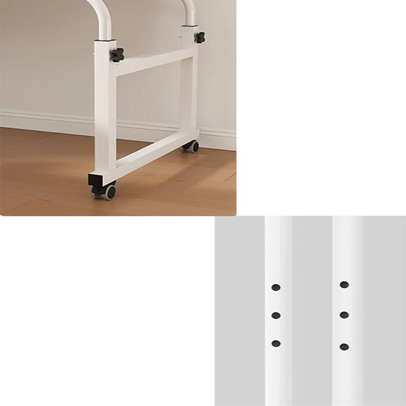 Bureau d'ordinateur à hauteur réglable, bureau de chambre à coucher avec roulettes Clearhalo