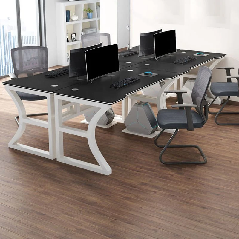 Bureau d'ordinateur industriel en bois, base luge, bureau de jeu de 29,53 po de hauteur avec pieds en acier Clearhalo