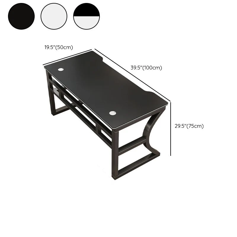 Bureau d'ordinateur industriel en bois, base luge, bureau de jeu de 29,53 po de hauteur avec pieds en acier Clearhalo