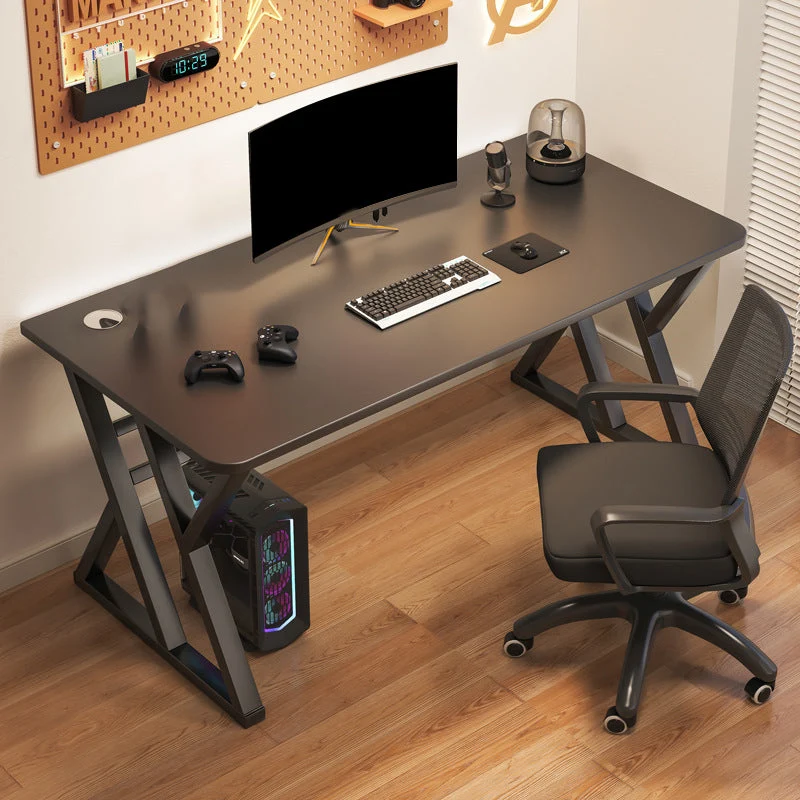 Bureau d'ordinateur industriel en bois d'ingénierie avec pieds Clearhalo