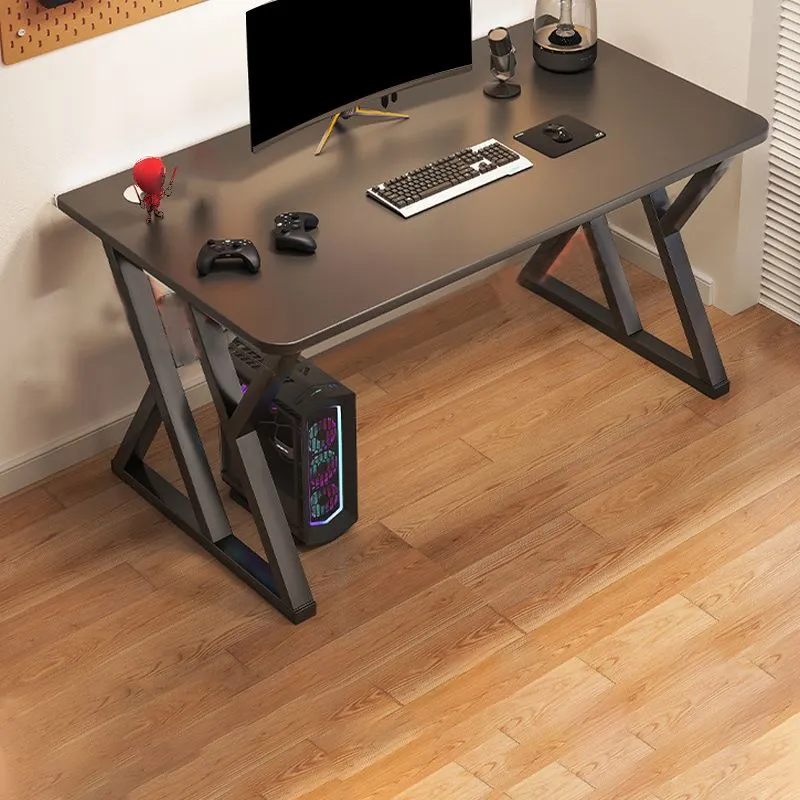 Bureau d'ordinateur industriel en bois d'ingénierie avec pieds Clearhalo