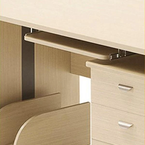 Bureau d'ordinateur industriel en bois manufacturé de 29,25 pouces de hauteur Clearhalo