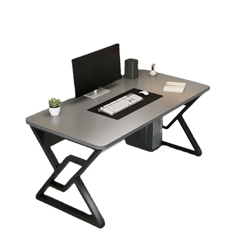 Bureau d'ordinateur moderne de 23,62 po de largeur, finition antique, avec pieds en métal Clearhalo