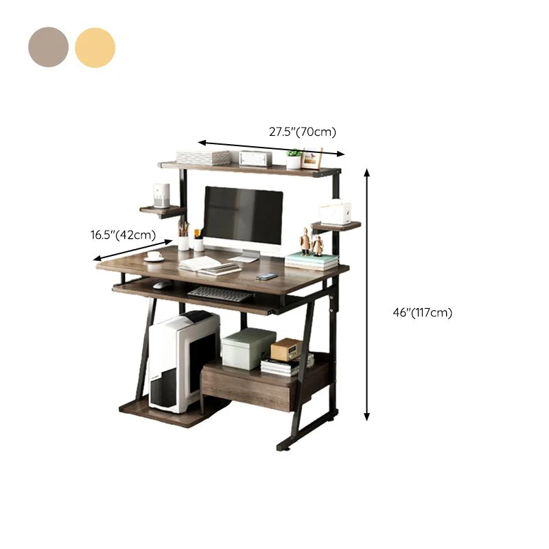 Bureau d'ordinateur moderne en bois manufacturé avec tiroir Clearhalo