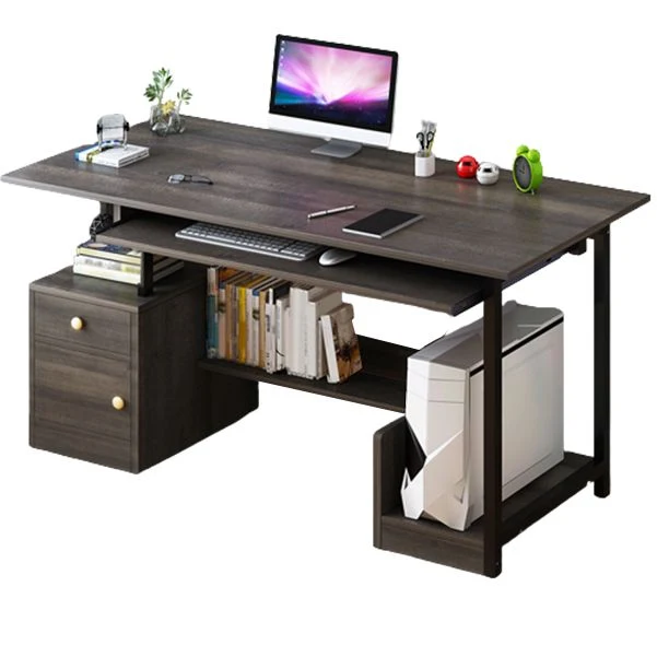 Bureau d'ordinateur moderne en bois manufacturé avec tiroir Clearhalo