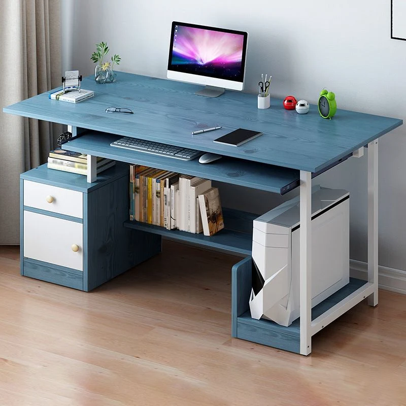 Bureau d'ordinateur moderne en bois manufacturé avec tiroir Clearhalo