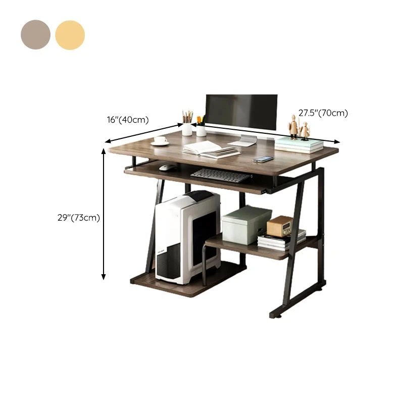 Bureau d'ordinateur moderne en bois manufacturé avec tiroir Clearhalo