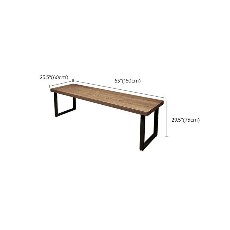 Bureau d'ordinateur moderne en bois massif, base traîneau, bureau de jeu de 29,53 po de hauteur Clearhalo