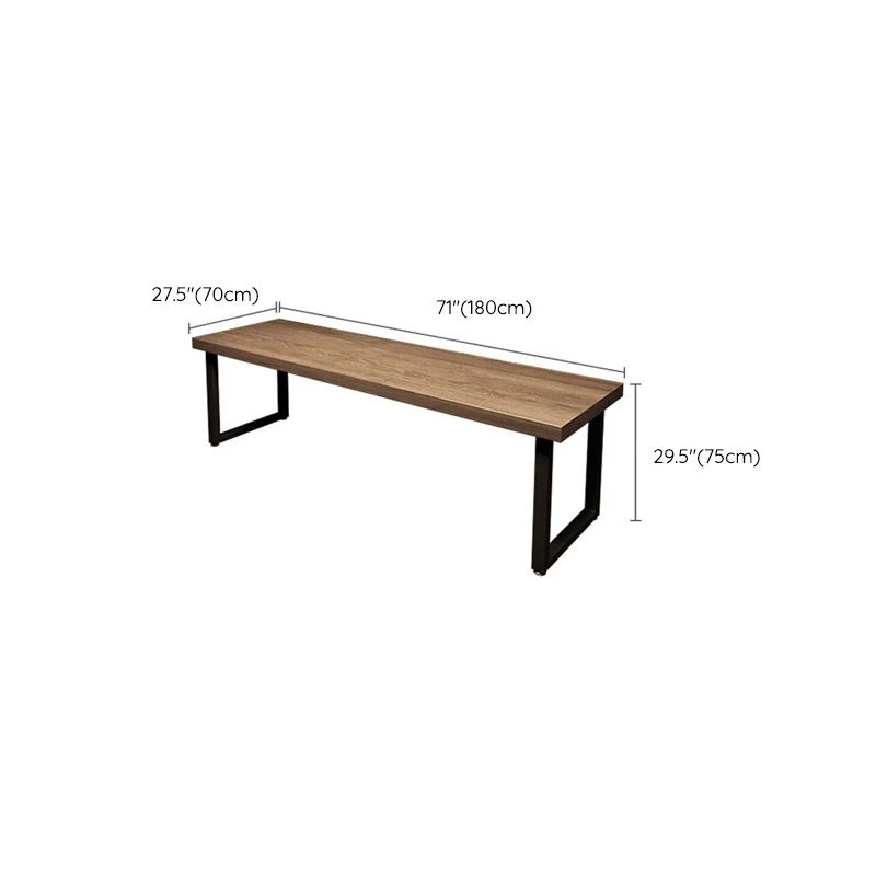 Bureau d'ordinateur moderne en bois massif, base traîneau, bureau de jeu de 29,53 po de hauteur Clearhalo
