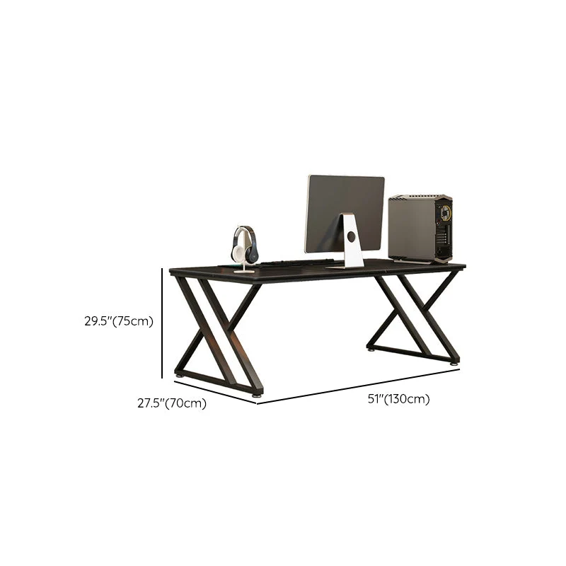 Bureau d'ordinateur moderne au fini antique avec pieds en métal Clearhalo