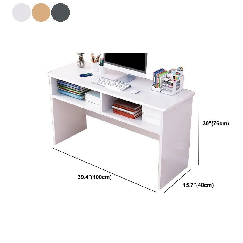 Bureau d'ordinateur moderne Parsons Bureau d'écriture rectangulaire en bois massif Clearhalo