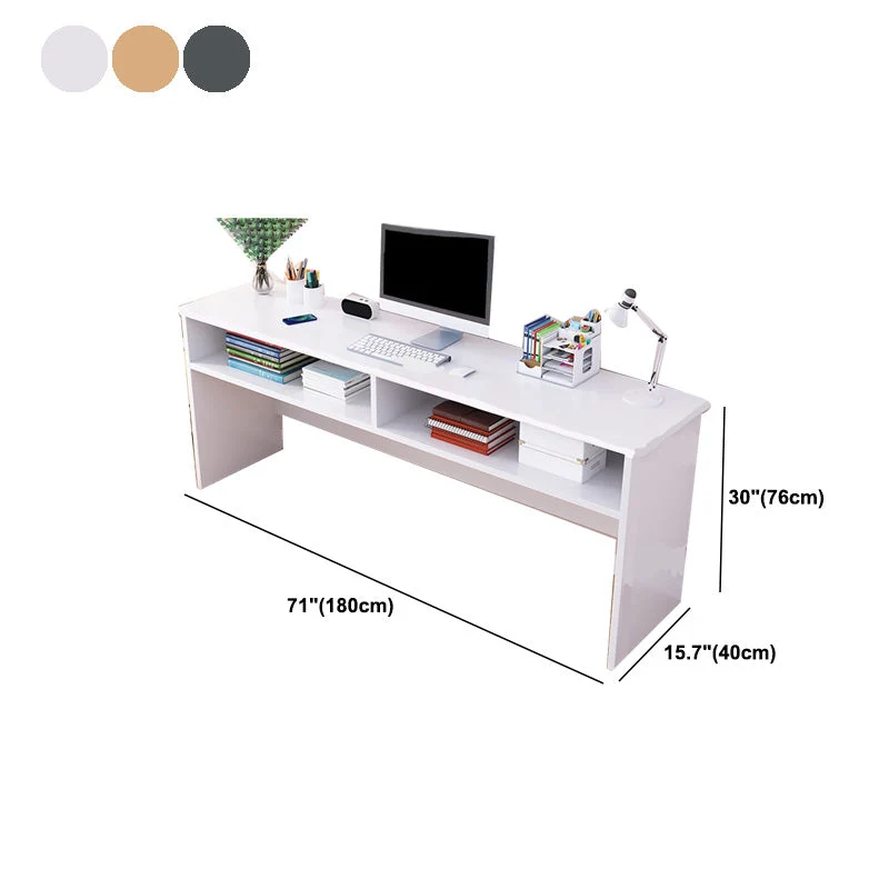 Bureau d'ordinateur moderne Parsons Bureau d'écriture rectangulaire en bois massif Clearhalo