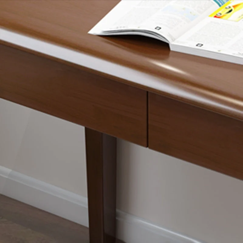 Bureau d'ordinateur moderne Parsons Bureau d'écriture rectangulaire en bois massif Clearhalo