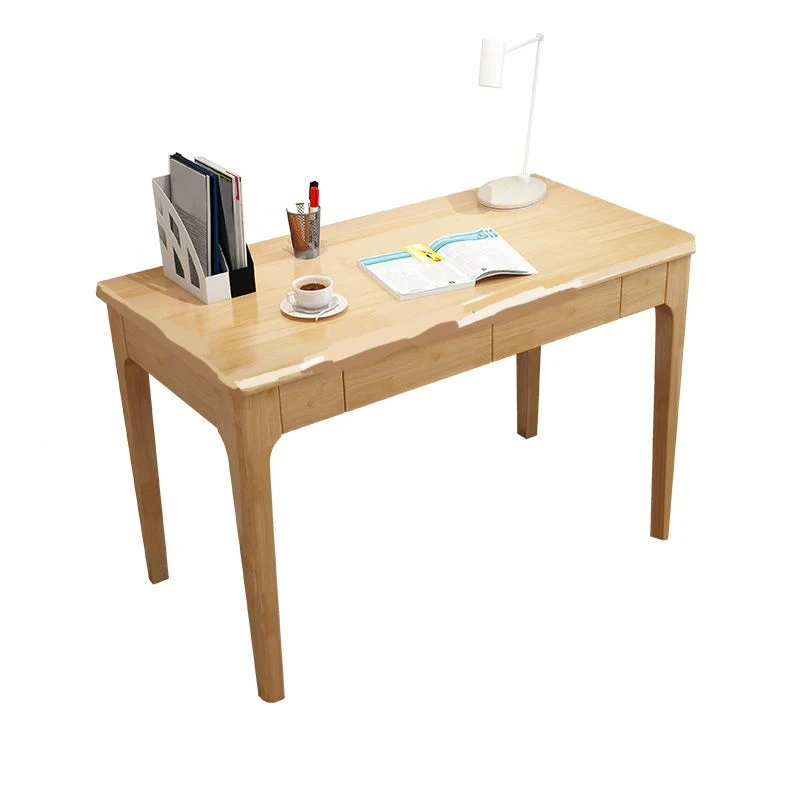 Bureau d'ordinateur moderne Parsons Bureau d'écriture rectangulaire en bois massif Clearhalo