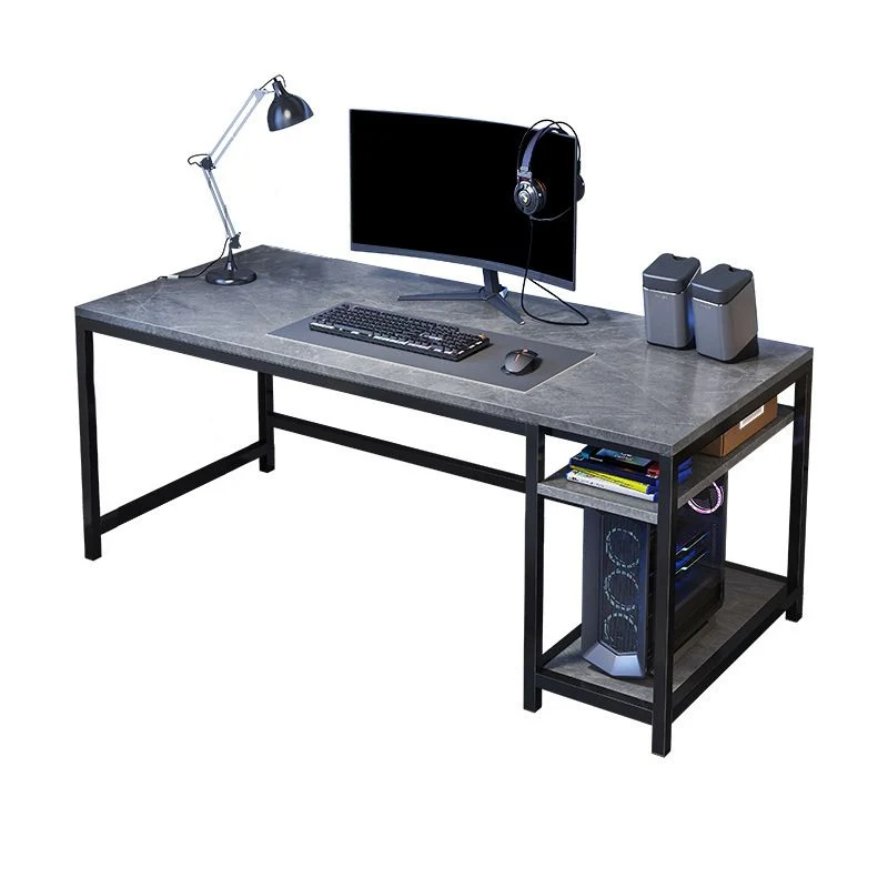 Bureau d'ordinateur en pierre de bureau de style moderne de forme rectangulaire avec pieds pour la maison Clearhalo