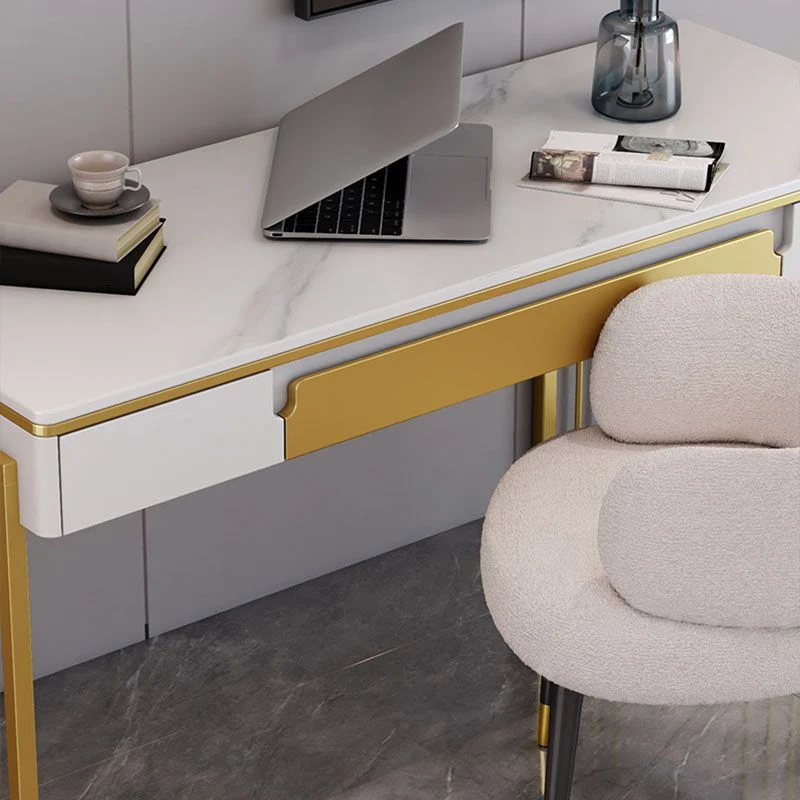 Bureau d'ordinateur en pierre style contemporain Bureau rectangulaire Clearhalo