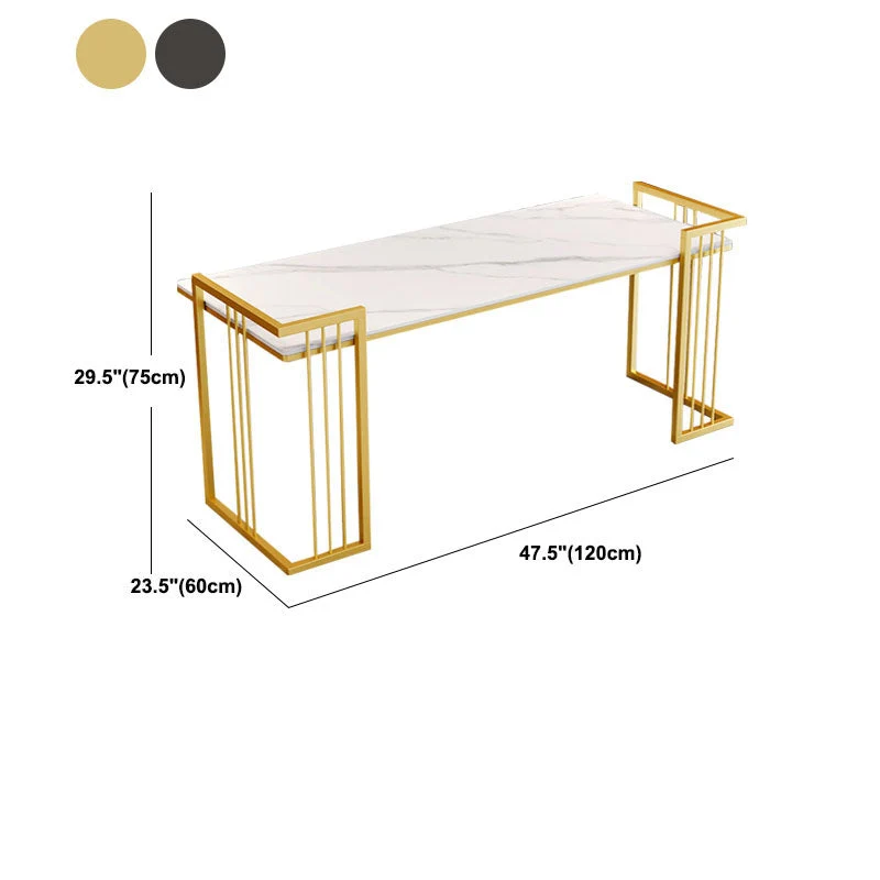 Bureau d'ordinateur en pierre style contemporain Bureau rectangulaire Clearhalo