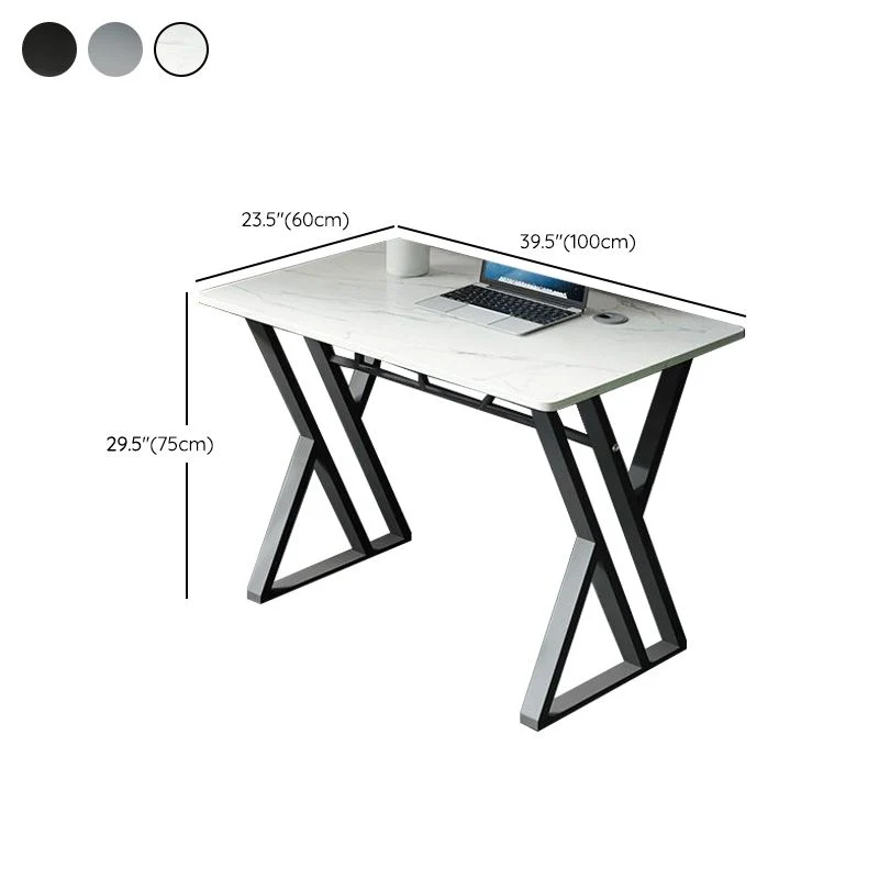 Bureau d'ordinateur rectangulaire de 29,5 po de hauteur, bureau contemporain pour la maison Clearhalo