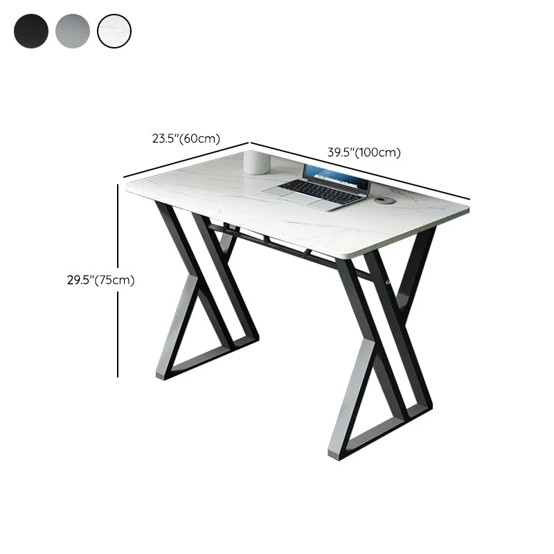 Bureau d'ordinateur rectangulaire de 29,5 po de hauteur, bureau contemporain pour la maison Clearhalo
