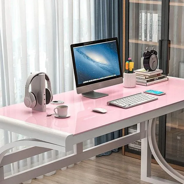 Bureau d'ordinateur rectangulaire avec gestion des câbles, bureau de jeu de 29,5 pouces Clearhalo